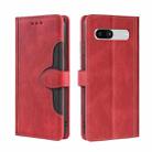 For Google Pixel 7a Skin Feel Magnetic Buckle Leather Phone Case(Red) - 1