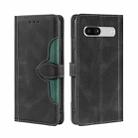 For Google Pixel 7a Skin Feel Magnetic Buckle Leather Phone Case(Black) - 1