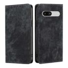 For Google Pixel 7a RFID Anti-theft Brush Magnetic Leather Phone Case(Black) - 1