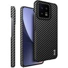 For Xiaomi 13 5G 7.98mm Glass Version IMAK Ruiyi Series Carbon Fiber PU + PC Phone Case(Black) - 1