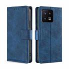 For Xiaomi 13 Skin Feel Crocodile Magnetic Clasp Leather Phone Case(Blue) - 1