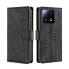 For Xiaomi 13 Pro Skin Feel Crocodile Magnetic Clasp Leather Phone Case(Black) - 1