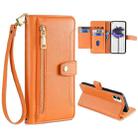 For Nothing Phone 1 Sheep Texture Cross-body Zipper Wallet Leather Phone Case(Orange) - 1