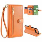 For Google Pixel 7 5G Sheep Texture Cross-body Zipper Wallet Leather Phone Case(Orange) - 1