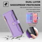 For Ulefone Note 12P Sheep Texture Cross-body Zipper Wallet Leather Phone Case(Purple) - 4