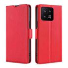 For Xiaomi 13 Ultra-thin Voltage Side Buckle Leather Phone Case(Red) - 1