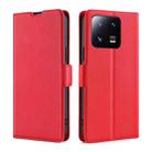 For Xiaomi 13 Pro Ultra-thin Voltage Side Buckle Leather Phone Case(Red) - 1