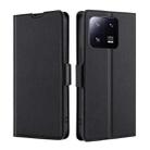 For Xiaomi 13 Pro Ultra-thin Voltage Side Buckle Leather Phone Case(Black) - 1