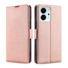 For Honor 80 SE Ultra-thin Voltage Side Buckle Leather Phone Case(Rose Gold) - 1