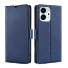 For Honor 80 SE Ultra-thin Voltage Side Buckle Leather Phone Case(Blue) - 1