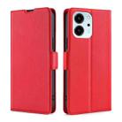 For Honor 80 SE Ultra-thin Voltage Side Buckle Leather Phone Case(Red) - 1