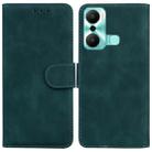 For Infinix Hot 20 Play Skin Feel Pure Color Flip Leather Phone Case(Green) - 1