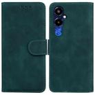 For Tecno Pova 4 Pro Skin Feel Pure Color Flip Leather Phone Case(Green) - 1