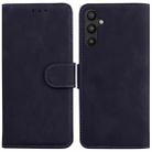 For Samsung Galaxy A34 5G Skin Feel Pure Color Flip Leather Phone Case(Black) - 1