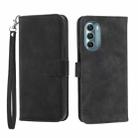 For Motorola Moto G Stylus 5G 2022 Dierfeng Dream Line TPU + PU Leather Phone Case(Black) - 1