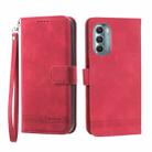 For Motorola Moto G Stylus 5G 2022 Dierfeng Dream Line TPU + PU Leather Phone Case(Red) - 1