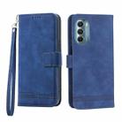 For Motorola Moto G Stylus 5G 2022 Dierfeng Dream Line TPU + PU Leather Phone Case(Blue) - 1