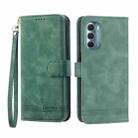 For Motorola Moto G Stylus 5G 2022 Dierfeng Dream Line TPU + PU Leather Phone Case(Green) - 1