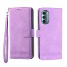 For Motorola Moto G Stylus 5G 2022 Dierfeng Dream Line TPU + PU Leather Phone Case(Purple) - 1