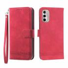 For Motorola Moto G Stylus 4G 2022 Dierfeng Dream Line TPU + PU Leather Phone Case(Red) - 1