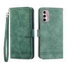 For Motorola Moto G Stylus 4G 2022 Dierfeng Dream Line TPU + PU Leather Phone Case(Green) - 1