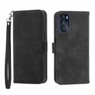 For Motorola Moto G 5G 2022 Dierfeng Dream Line TPU + PU Leather Phone Case(Black) - 1