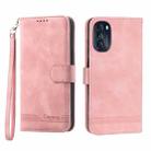 For Motorola Moto G 5G 2022 Dierfeng Dream Line TPU + PU Leather Phone Case(Pink) - 1