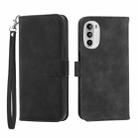 For Motorola Moto G52 4G/G82 5G/G71S Dierfeng Dream Line TPU + PU Leather Phone Case(Black) - 1