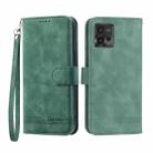 For Motorola Moto G72 Dierfeng Dream Line TPU + PU Leather Phone Case(Green) - 1