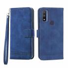 For Motorola Moto G Play 2023 Dierfeng Dream Line TPU + PU Leather Phone Case(Blue) - 1