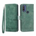 For Motorola Moto G Play 2022 Dierfeng Dream Line TPU + PU Leather Phone Case(Green) - 1