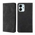 For Honor 80 SE Skin Feel Magnetic Horizontal Flip Leather Phone Case(Black) - 1