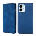 For Honor 80 SE Skin Feel Magnetic Horizontal Flip Leather Phone Case(Blue) - 1