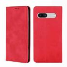 For Google Pixel 7a Skin Feel Magnetic Horizontal Flip Leather Phone Case(Red) - 1