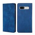 For Google Pixel 7a Skin Feel Magnetic Horizontal Flip Leather Phone Case(Blue) - 1