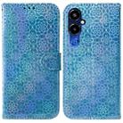 For Tecno Pova 4 Pro Colorful Magnetic Buckle Leather Phone Case(Blue) - 1