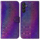 For Samsung Galaxy A34 5G Colorful Magnetic Buckle Leather Phone Case(Purple) - 1