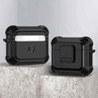 For AirPods 3 TPU + PC Shockproof Earphone Protective Case with Switch(Black) - 1