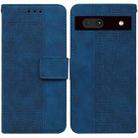 For Google Pixel 7a Geometric Embossed Flip Leather Phone Case(Blue) - 1