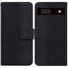 For Google Pixel 7a Geometric Embossed Flip Leather Phone Case(Black) - 1