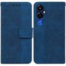 For Tecno Pova 4 Pro Geometric Embossed Flip Leather Phone Case(Blue) - 1