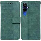 For Tecno Pova 4 Pro Geometric Embossed Flip Leather Phone Case(Green) - 1