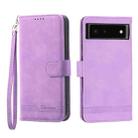 For Google Pixel 6 Dierfeng Dream Line TPU + PU Leather Phone Case(Purple) - 1