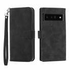 For Google Pixel 6 Pro Dierfeng Dream Line TPU + PU Leather Phone Case(Black) - 1