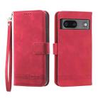 For Google Pixel 7 Dierfeng Dream Line TPU + PU Leather Phone Case(Red) - 1