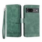 For Google Pixel 7 Dierfeng Dream Line TPU + PU Leather Phone Case(Green) - 1