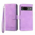 For Google Pixel 7 Dierfeng Dream Line TPU + PU Leather Phone Case(Purple) - 1