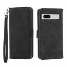 For Google Pixel 7a Dierfeng Dream Line TPU + PU Leather Phone Case(Black) - 1