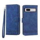 For Google Pixel 7a Dierfeng Dream Line TPU + PU Leather Phone Case(Blue) - 1