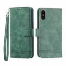 For iPhone XS Max Dierfeng Dream Line TPU + PU Leather Phone Case(Green) - 1